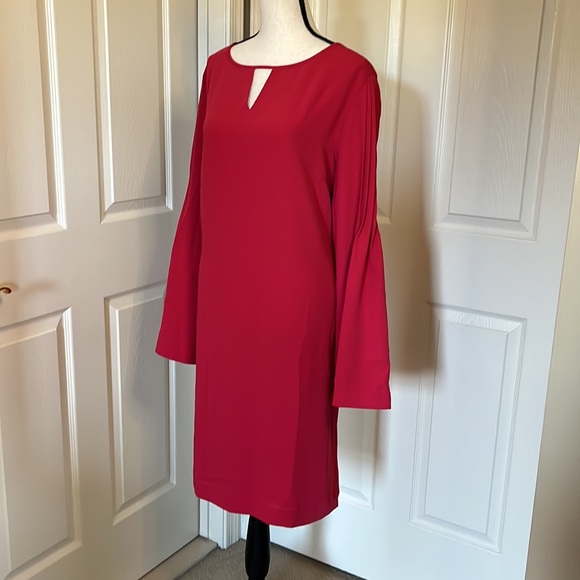 NWOT ann Taylor midi carnation pink dress. Slowly. Elegant - Picture 7 of 7